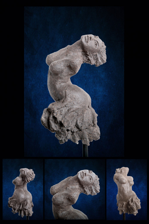 Eclatante 2 - sculpture grès par Nicole Besnainou (20x12x10 cm)