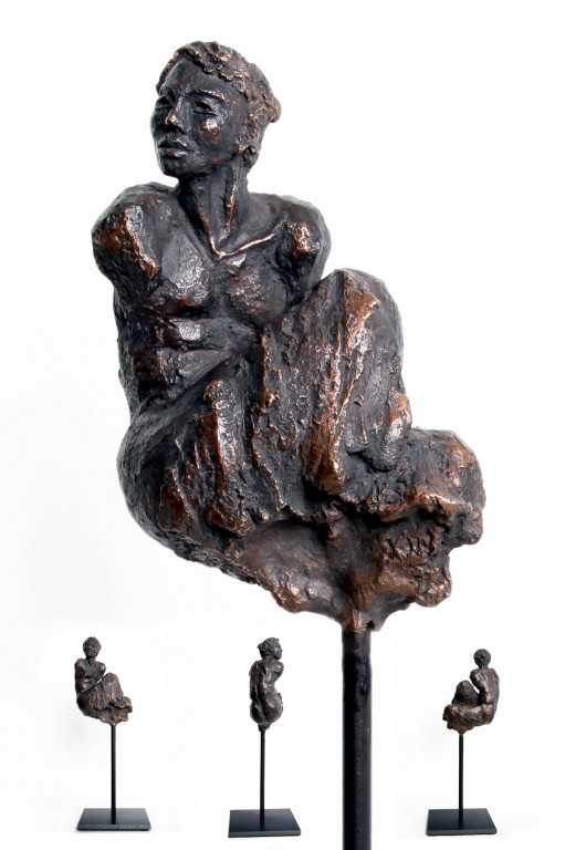 Envol 5 - sculpture de bronze par Nicole Besnainou (20x13x8 cm)