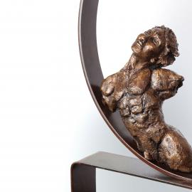 In Out 1 B - sculpture en bronze par Nicole Besnainou (29x16x7 cm)