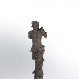 L'OMBRE DU VENT - GRES NOIR par Nicole Besnainou (140x 35x 20 cm)