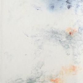 AUBE 6 - Acrylique sur  voile de lin par Nicole Besnainou (280X45 CM)