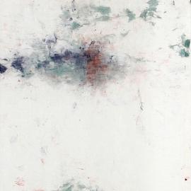 AUBE - Acrylique sur  voile de lin par Nicole Besnainou (280X45 CM)